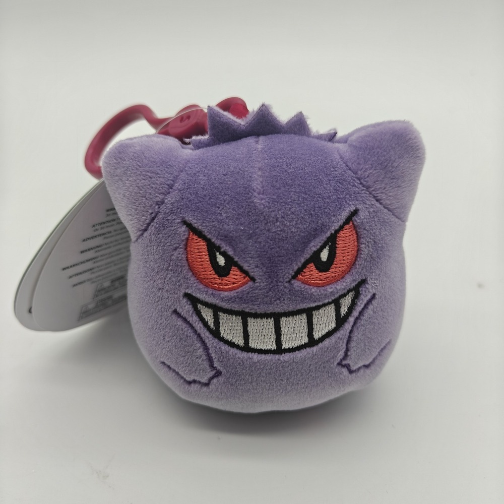 Squishmallows Pokemon Gengar 3.5" Clip-On Plush Keychain Purple NWT